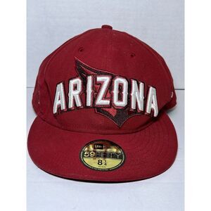 New Era 59Fifty One Draft Men's Cap‎ NFL Arizona Cardinals Red Fitted Hat 8 1/4
